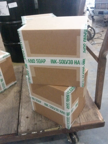 2x 25 pound boxes of INK SOLV 30 hand cleaner