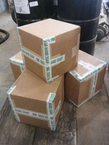 4x 25 pound boxes of INK SOLV hand cleaner